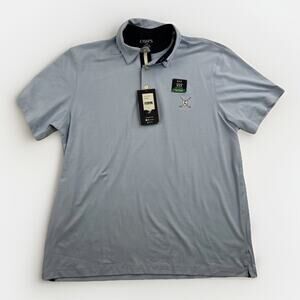 Chaps Golf Shirt, Short Sleeve Collared Polo, Mens Size L, UPF Chambray Blue NWT